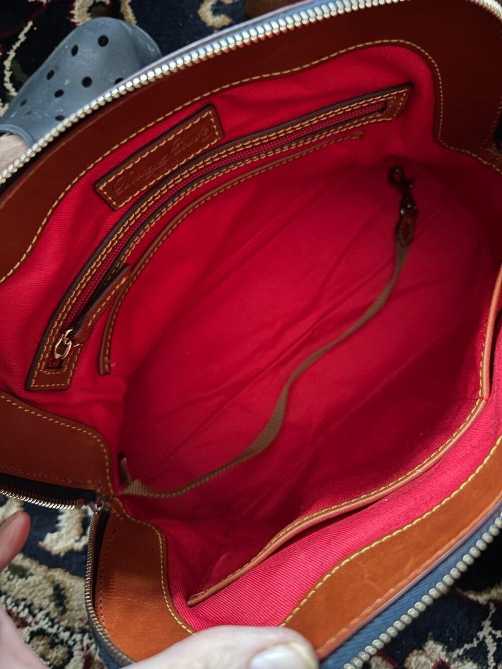 Dooney and Bourke Gretta  blue domed satchel - Picture 5 of 9